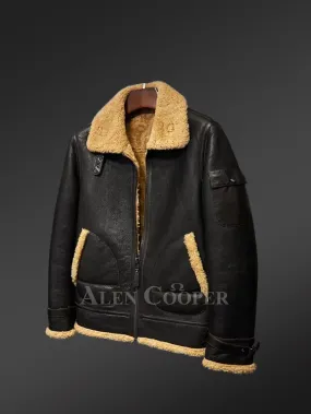 Authentic Shearling Jackets for Men with Striking Collar