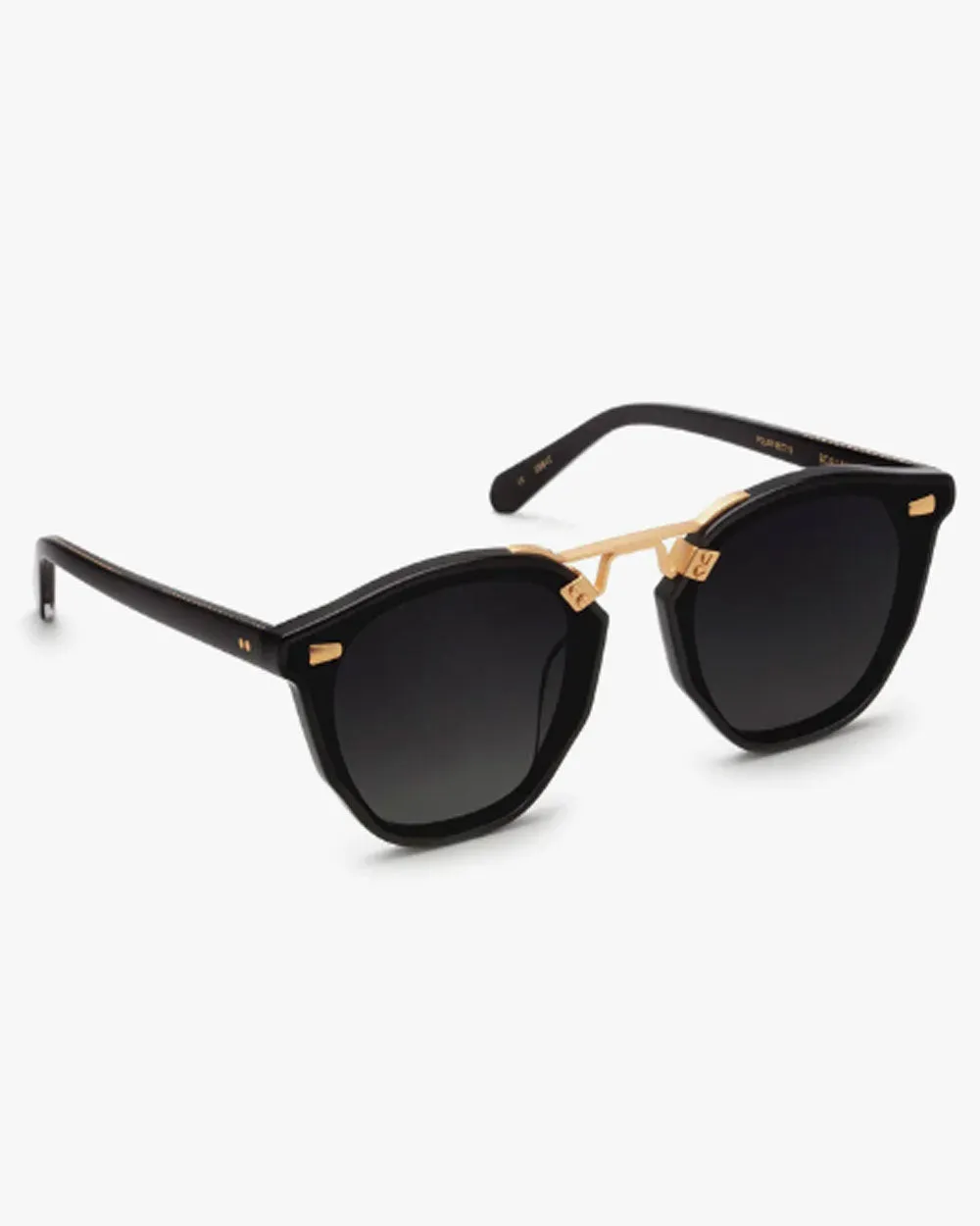 Beau Nylon Sunglasses in Black + Shadow 24K