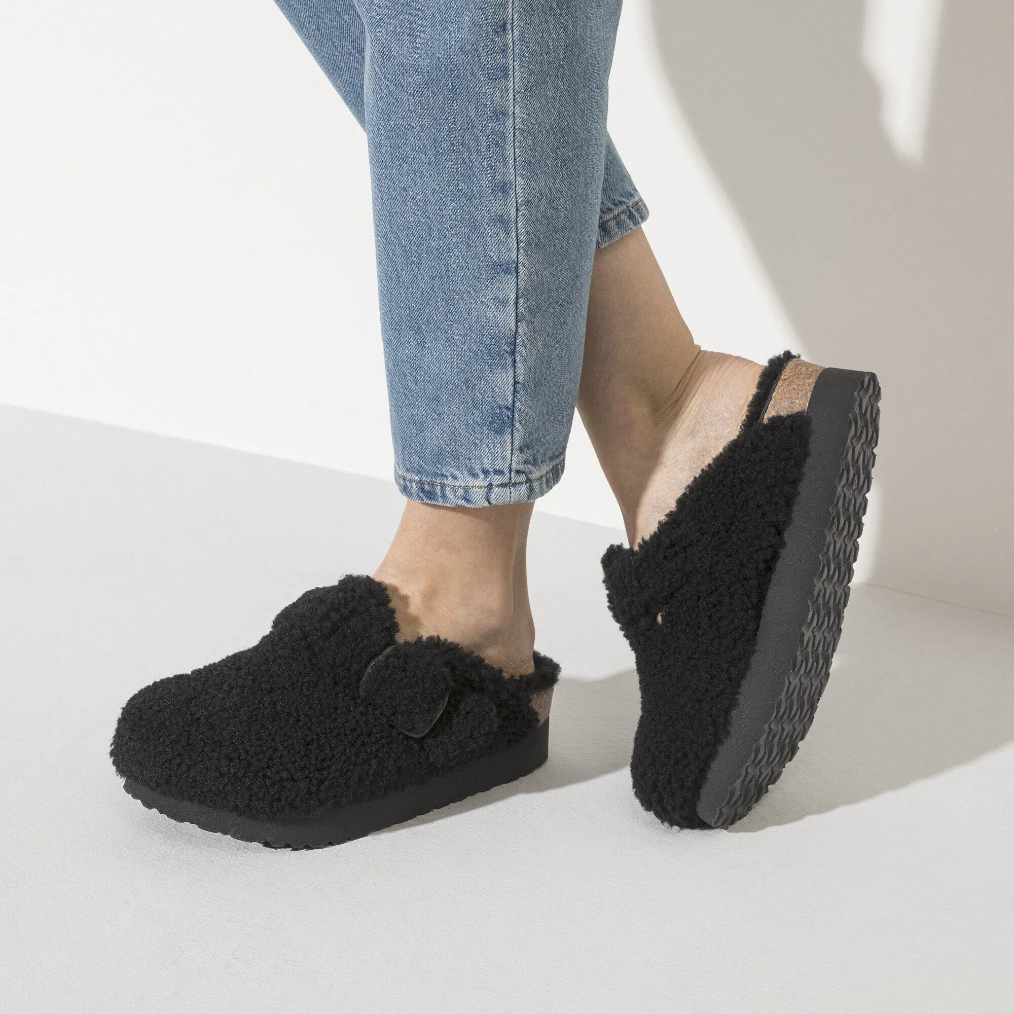 Boston Big Buckle Platform Shearling 