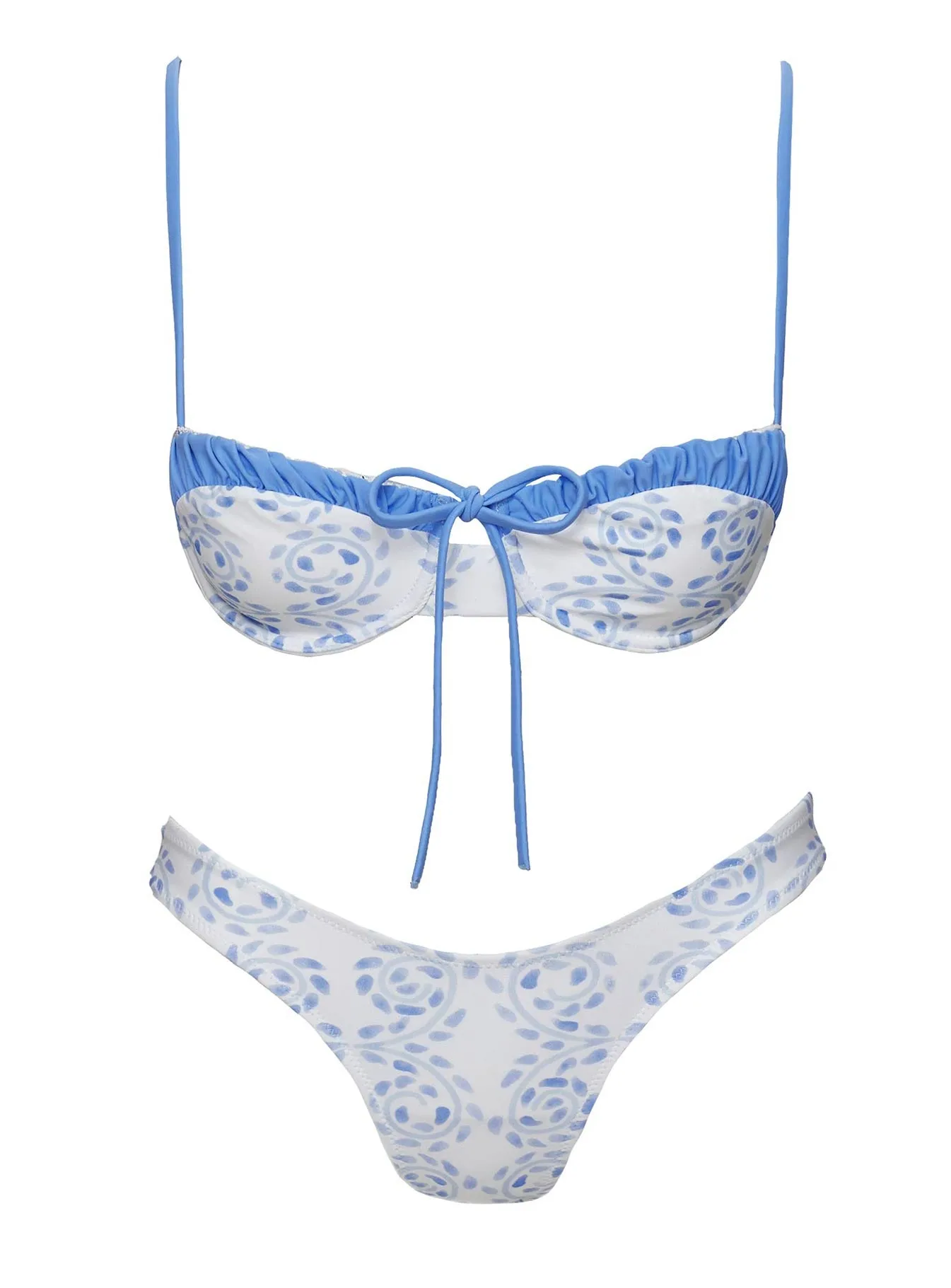 Catelyn Underwire Bikini Top Blue / White Swirl