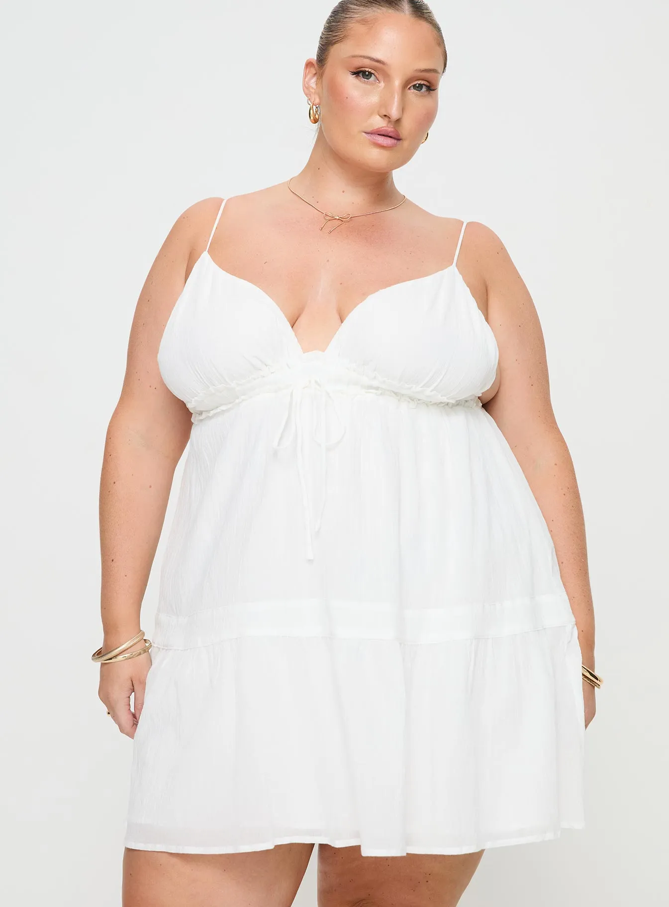 Dionne Mini Dress White Curve