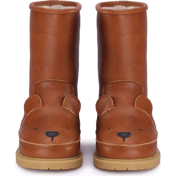 Donsje Amsterdam Wadudu Classic Lining & Bear Leather Boots, Cognac