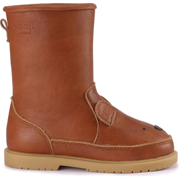 Donsje Amsterdam Wadudu Classic Lining & Bear Leather Boots, Cognac