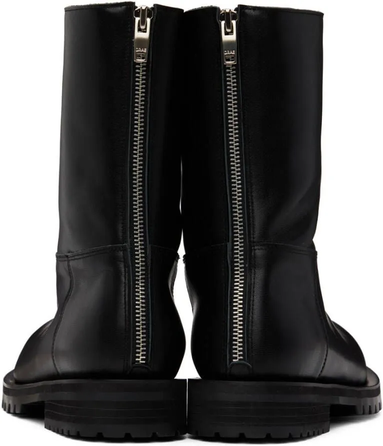 DRAE SSENSE Exclusive Black Shearling Boots