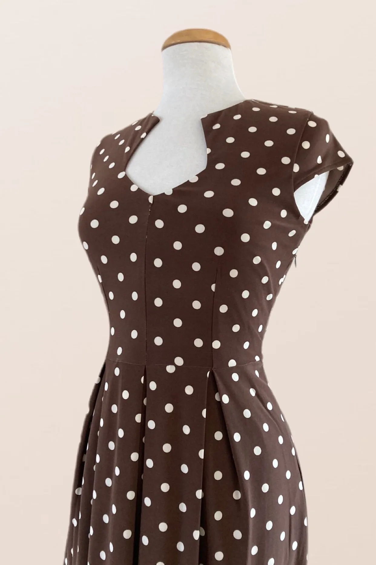 Elsbeth Brown Polka Dot Dress