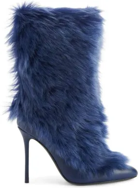 Giuseppe Zanotti Micole 105mm shearling boots Blue