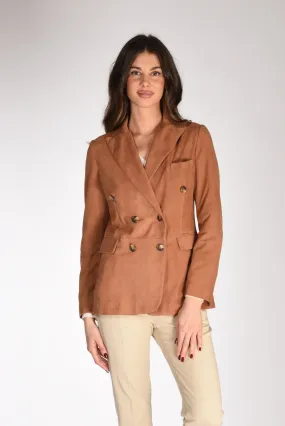 Kiltie Giacca Lauren Beige Cuoio Donna