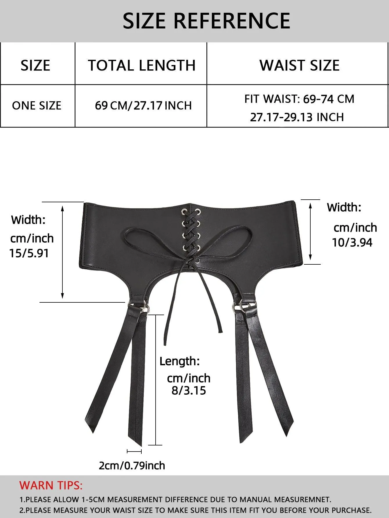 Lace up girdle underbust cincher belt