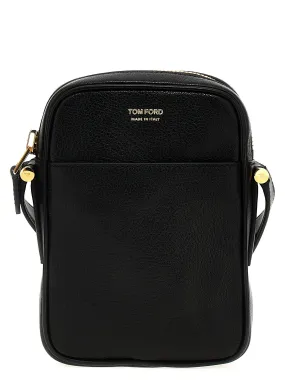 Logo Leather Shoulder Strap Crossbody Bags Black