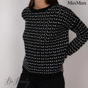 Max Mara Studio  |Casual Style Wool Nylon Bi-color Long Sleeves Office Style