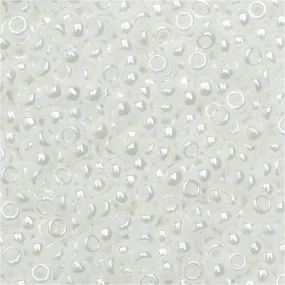 Miyuki Round Seed Beads, 11/0, #420 White Pearl Ceylon (2.5 Tube)