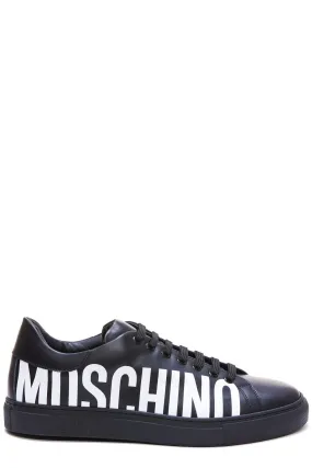 Moschino Logo Printed Lace-Up Sneakers