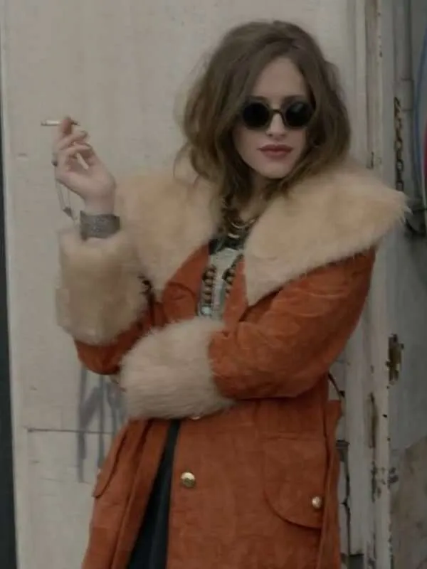 Mr. Robot Carly Chaikin Shearling Coat - New American Jackets