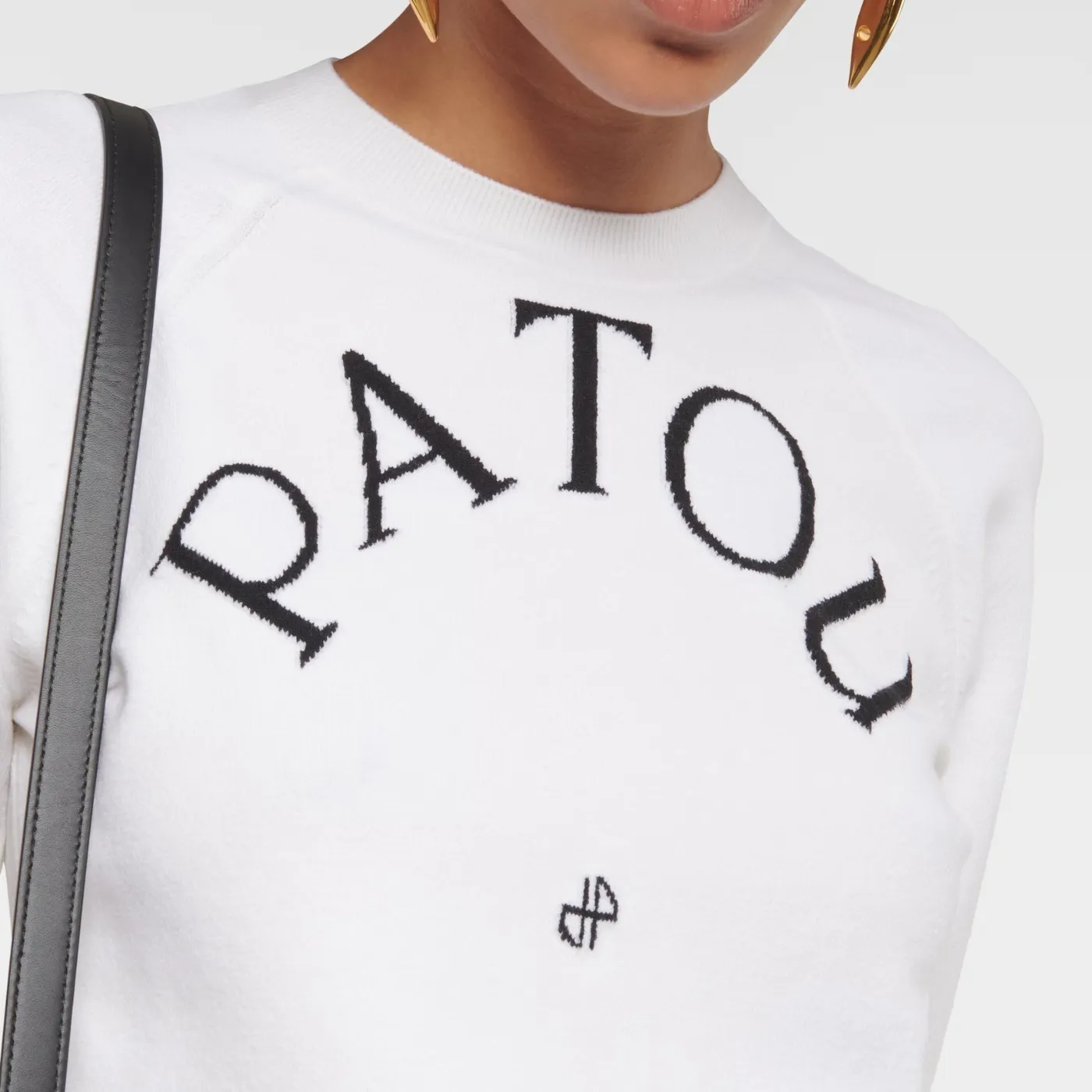 PATOU  |Crew Neck Casual Style Wool Long Sleeves Plain Logo