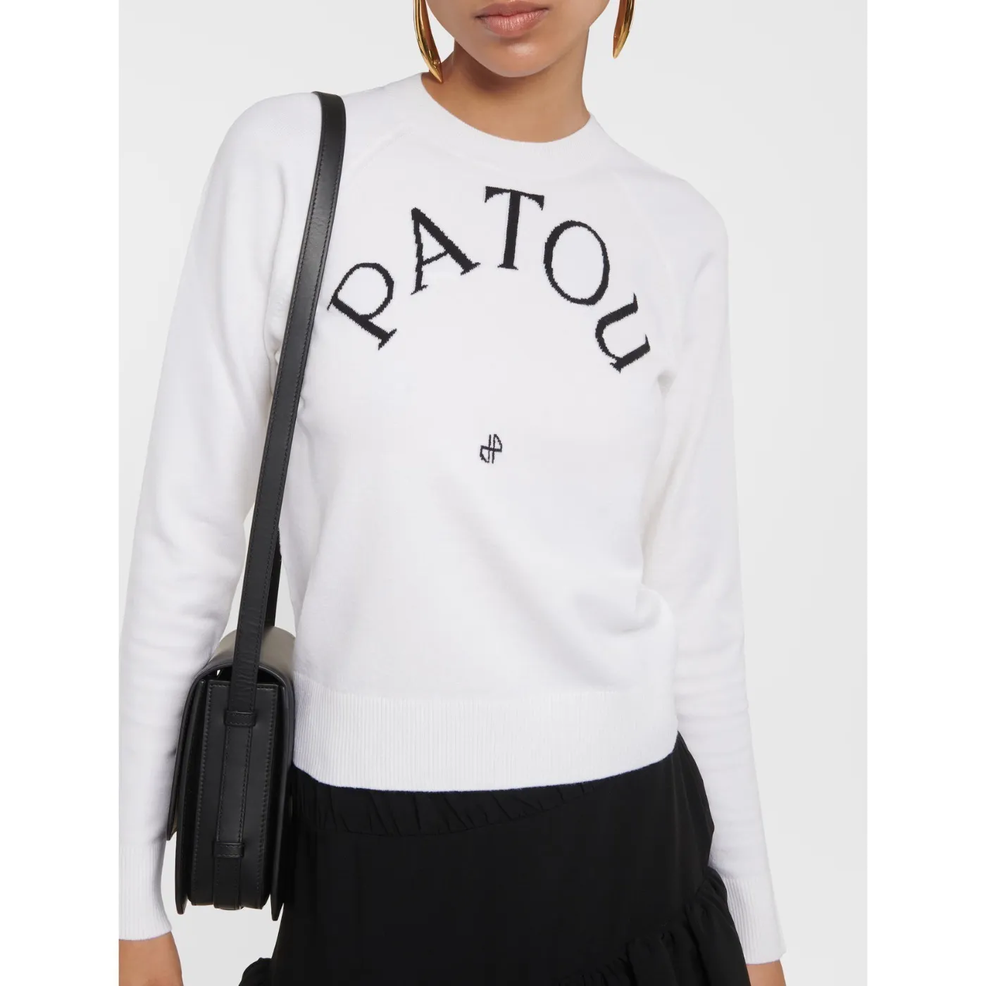 PATOU  |Crew Neck Casual Style Wool Long Sleeves Plain Logo