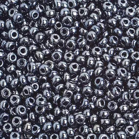 Preciosa Czech Glass, 8/0 Seed Bead, Metallic Gunmetal (1 Tube)