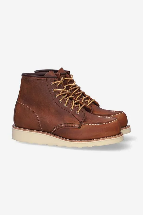 Red Wing suede ankle boots 6-inch Moc Toe women's brown color 3428