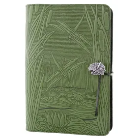 Small Leather Journal - Dragonfly Pond in Fern