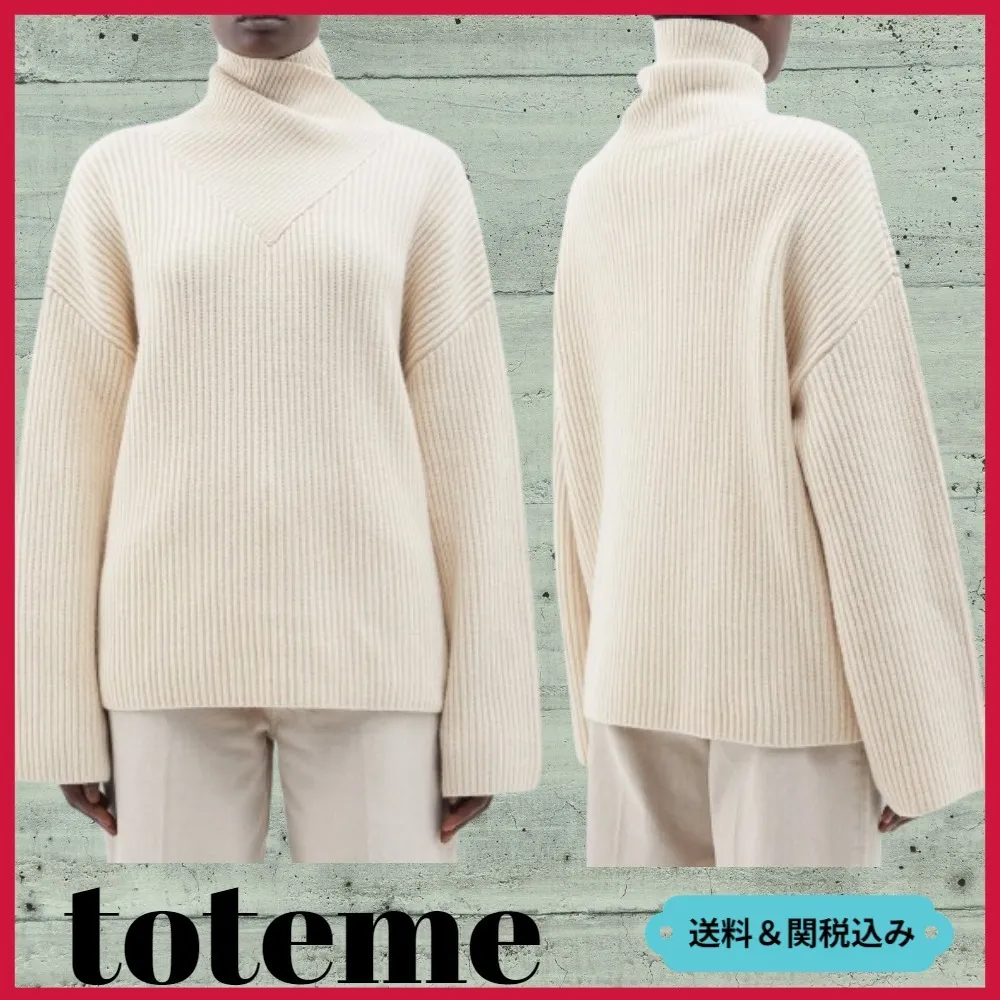 TOTEME  |Casual Style Unisex Wool Street Style Long Sleeves Plain