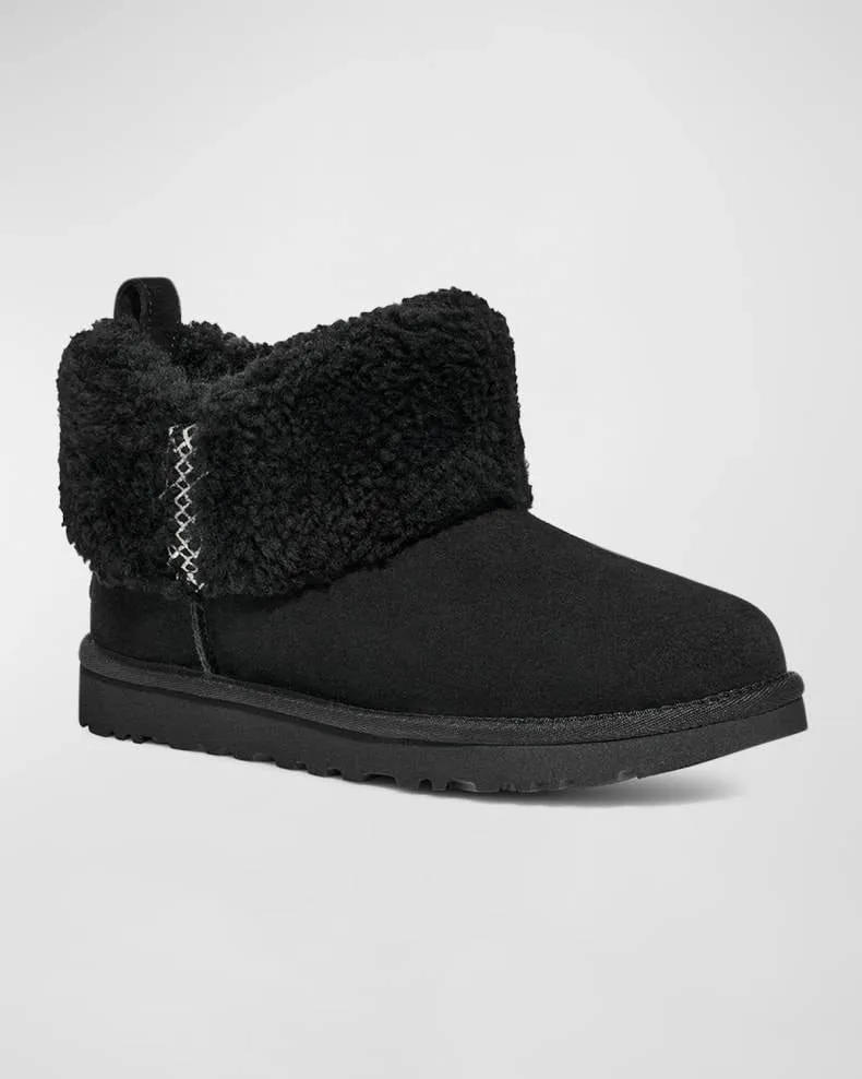 UGG Womens Classic Ultra Mini Braid Black